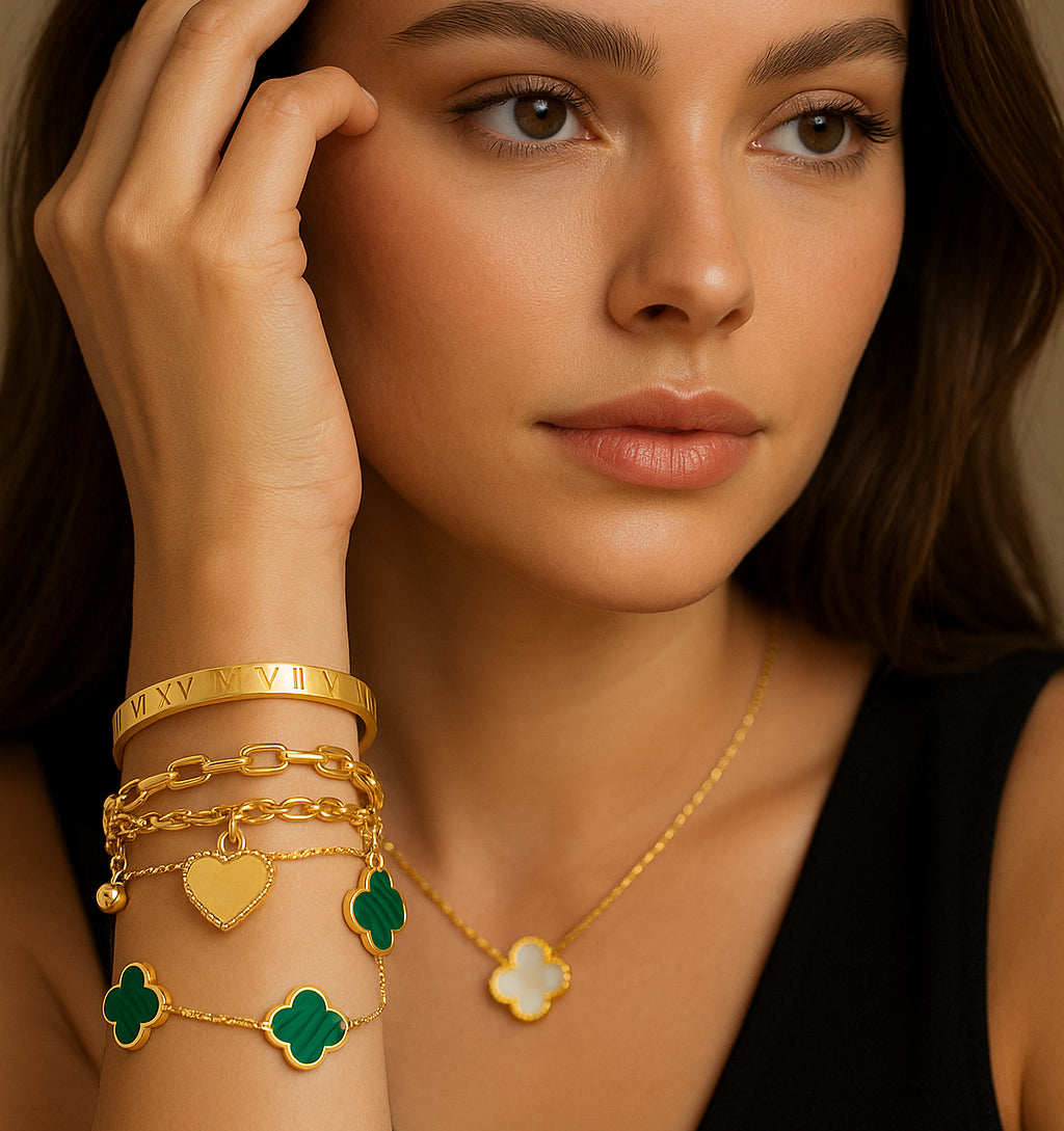 18K GOLD PLATED NECKLACE | Stainless Steel | WaterProof
