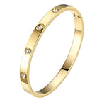 18K Gold Plated Crystal Bangle – Waterproof & Hypoallergenic