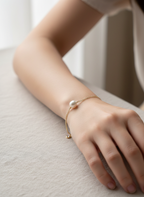 Delicate Pearl Chain Bracelet – 18K Gold Plated