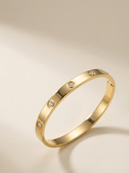 18K Gold Plated Crystal Bangle – Waterproof & Hypoallergenic