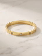 18K Gold Plated Crystal Bangle – Waterproof & Hypoallergenic