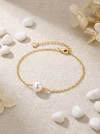 Delicate Pearl Chain Bracelet – 18K Gold Plated