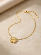 Gold-Plated Stainless Steel Flower Necklace