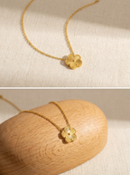 Gold-Plated Stainless Steel Flower Necklace