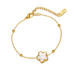 Gold-Plated Stainless Steel Clover Bracelet